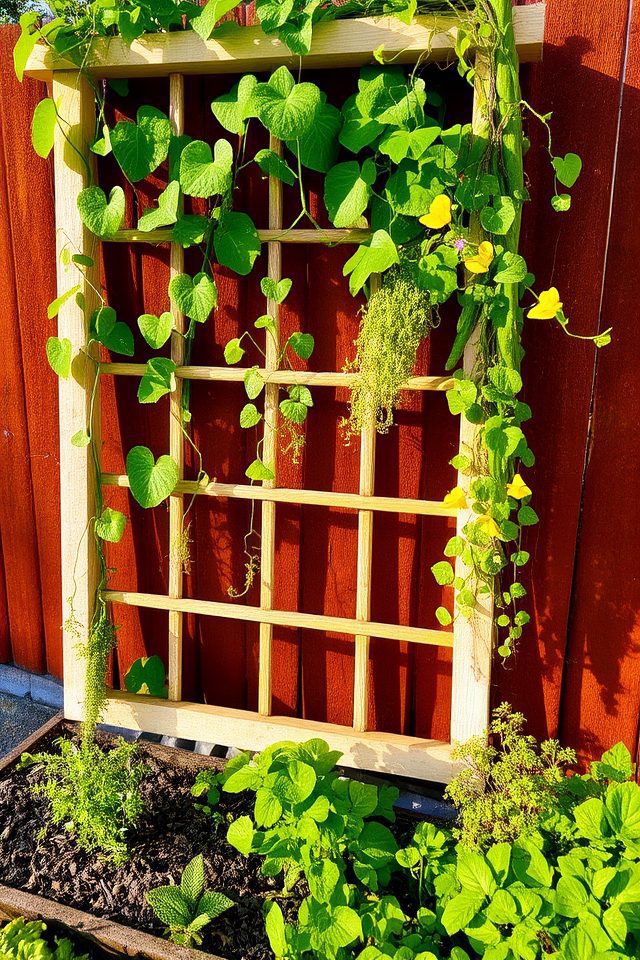 vertical gardening with trellises