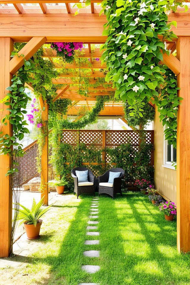 vertical gardening with trellises
