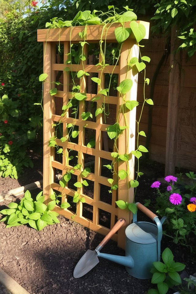 vertical gardening with trellises