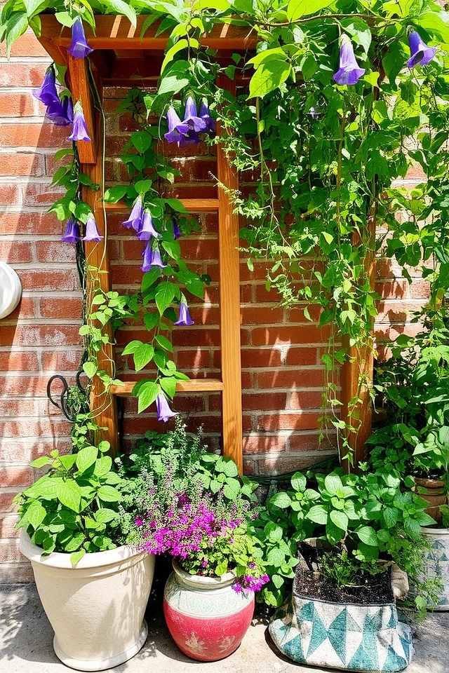 vertical gardening with trellises