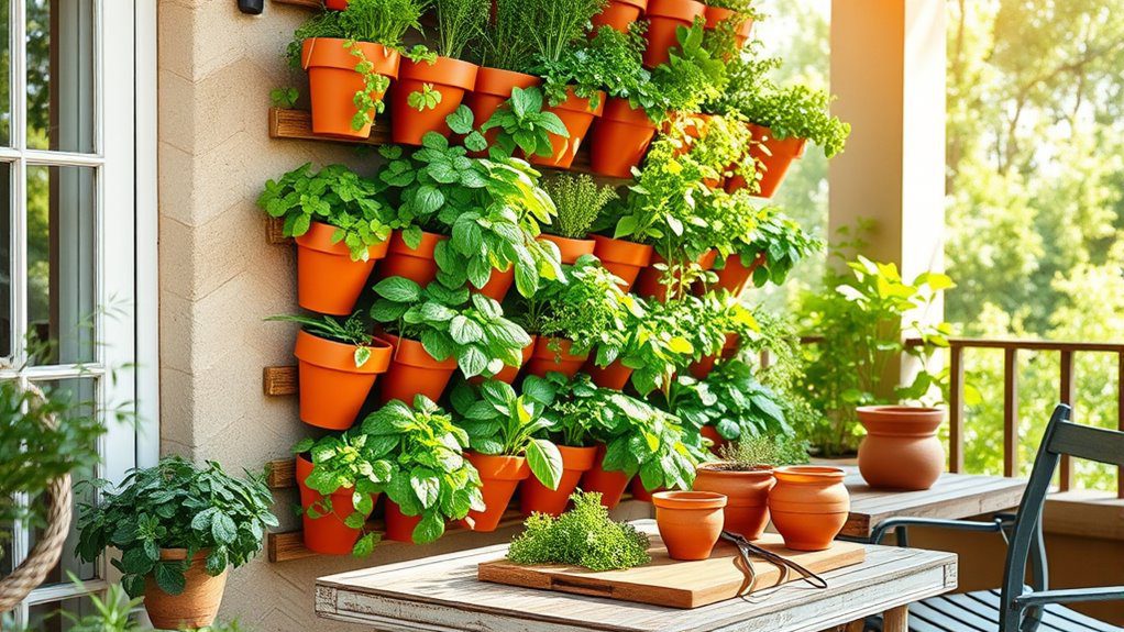 vertical herb gardening solution