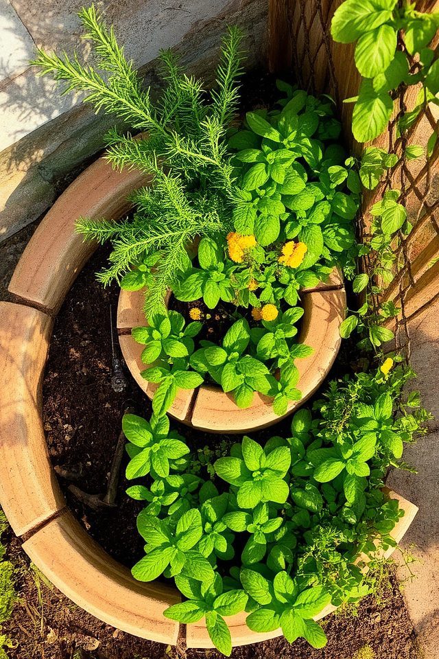 vertical herb spiral garden