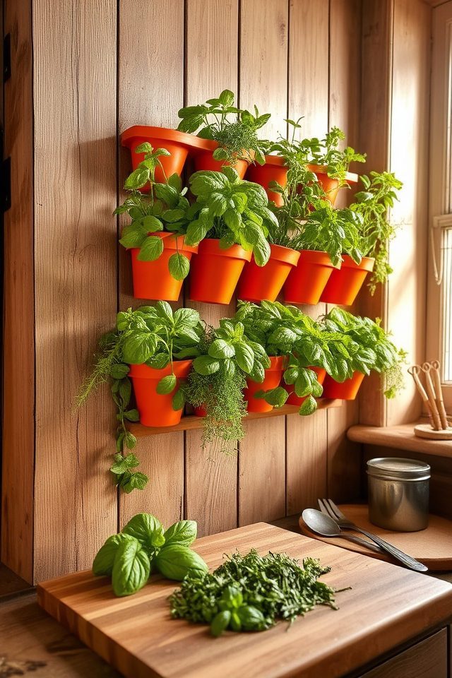 vertical herb wall planters