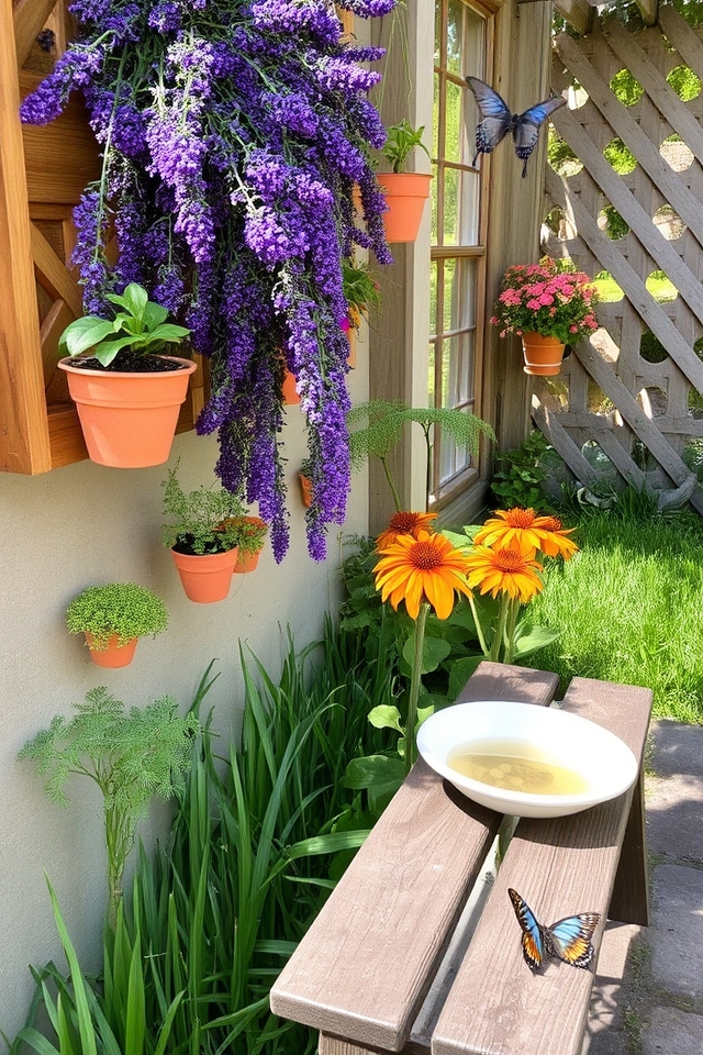 vertical native butterfly garden