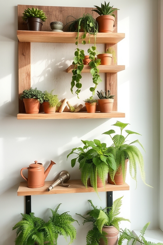 vertical plant storage shelves