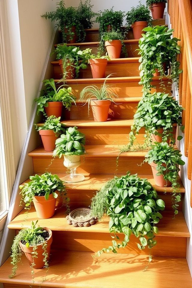 vertical staircase garden display
