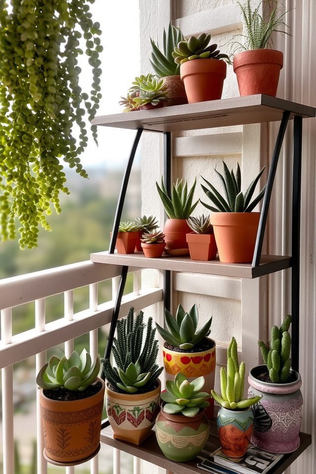 vertical succulent display project