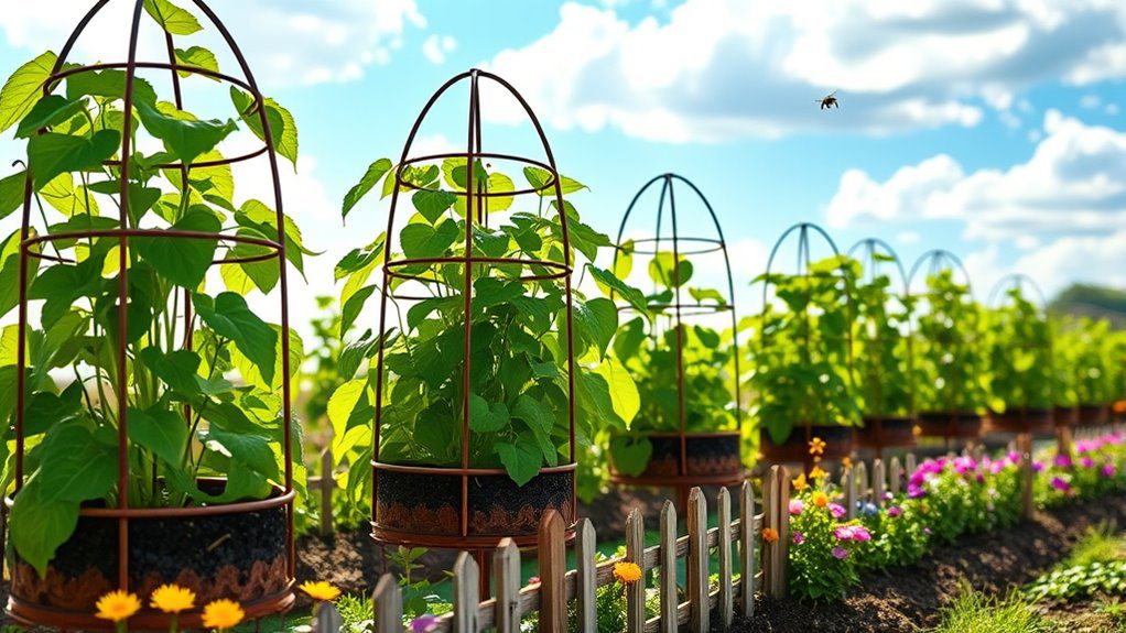 vertical support for beans