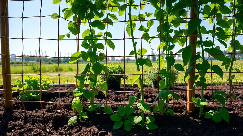 vertical support for beans