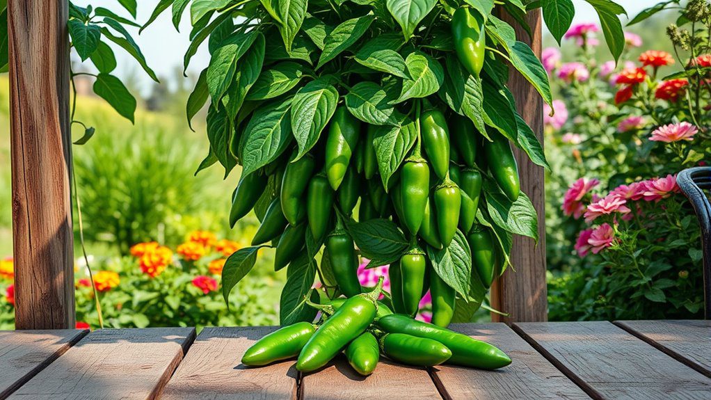 vertical trellis for peppers