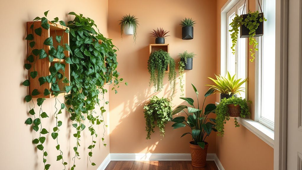 vertical wall planter display