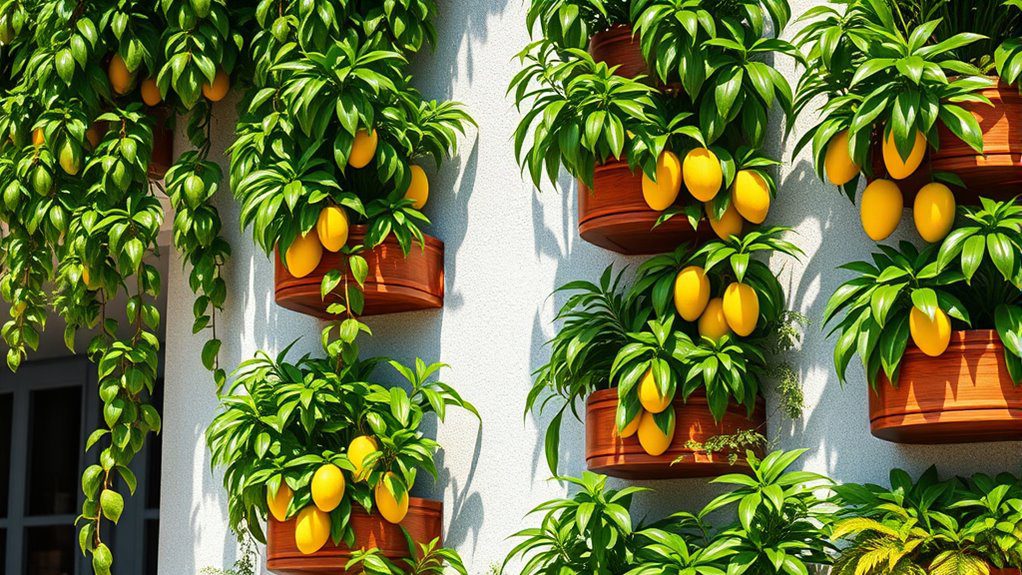 vertical wall planters for mangoes