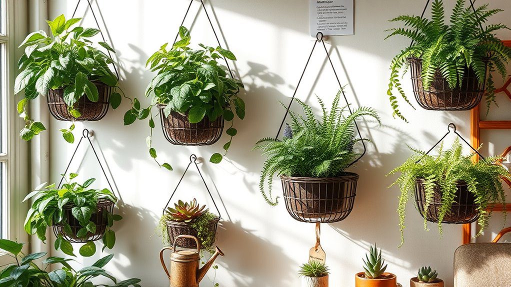 vertical wire basket garden