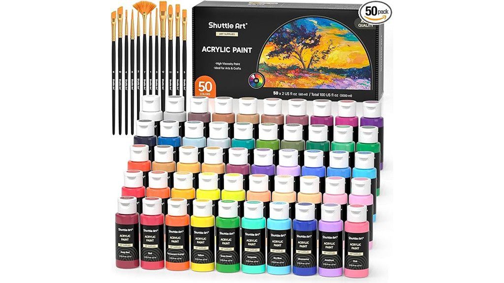 vibrant acrylic paint collection