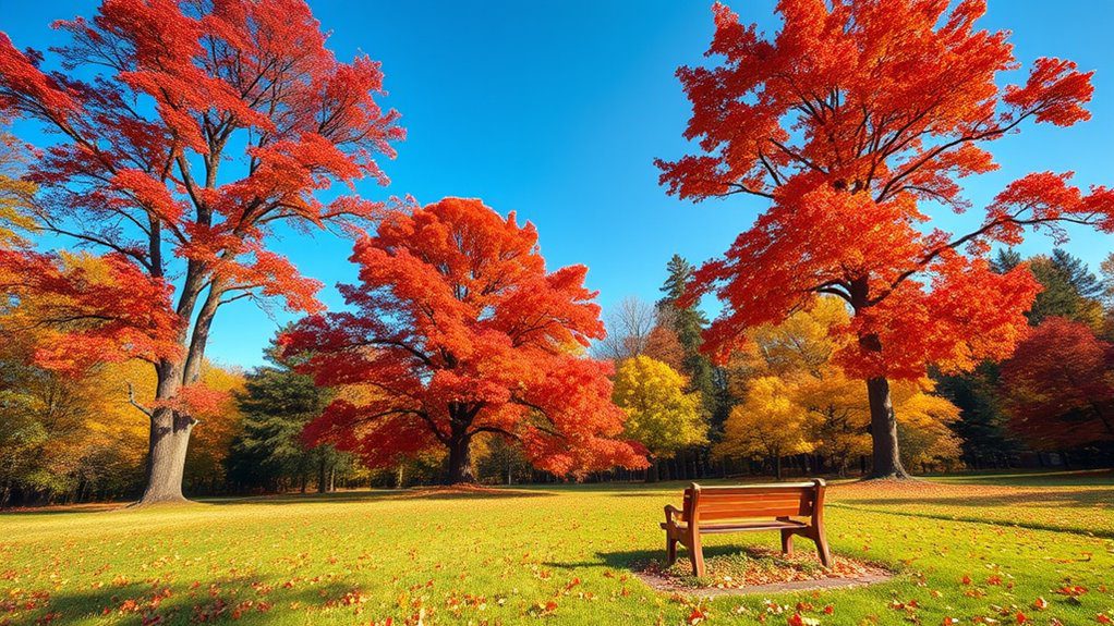 vibrant autumn foliage trees