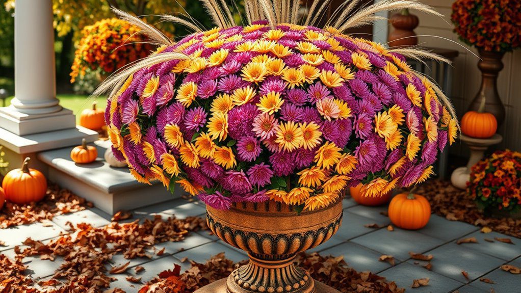 vibrant autumn perennial blooms