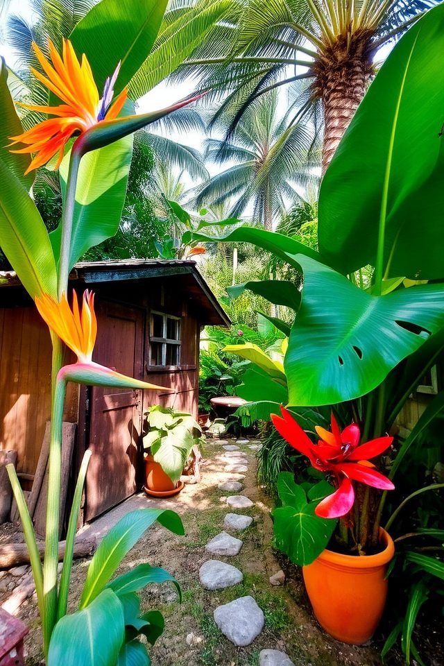 vibrant bold tropical plants