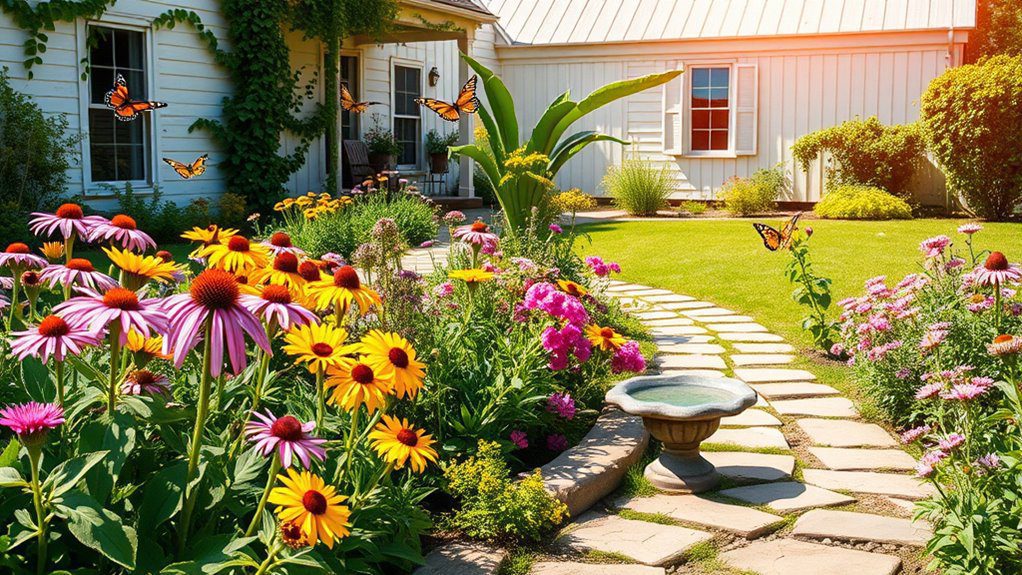 vibrant butterfly garden habitat