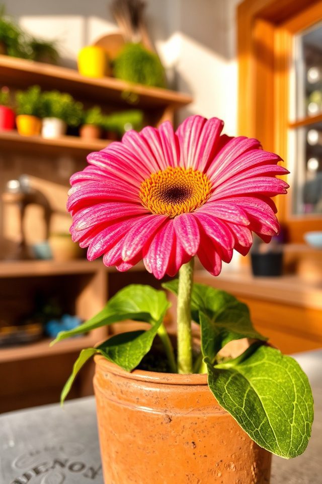 vibrant cheerful flowering houseplant