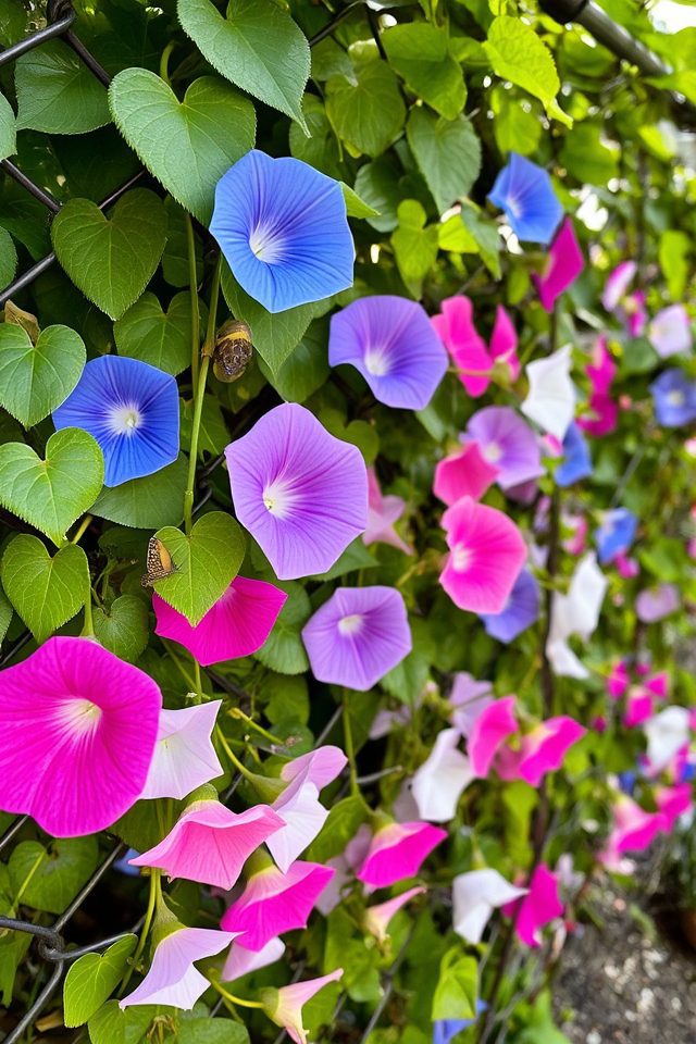 vibrant climbing flowers attract pollinators