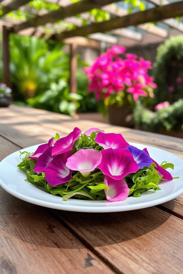 vibrant climbing vine blooms