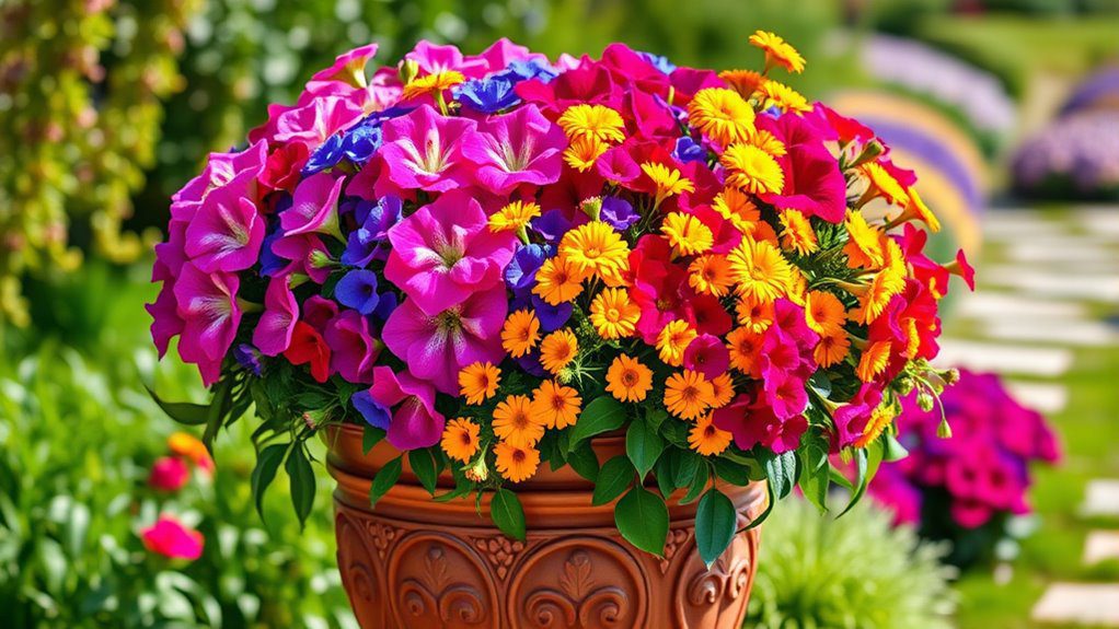 vibrant colorful annual blooms