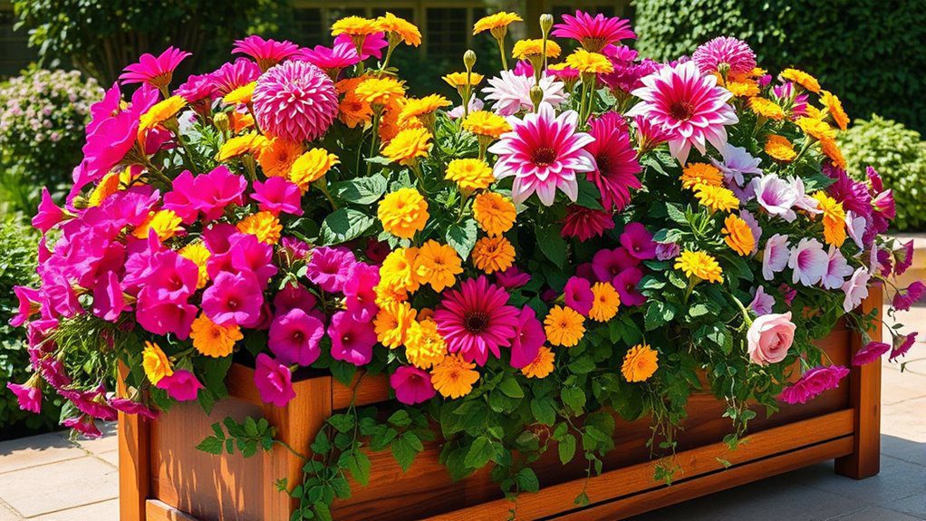vibrant colorful flower arrangement