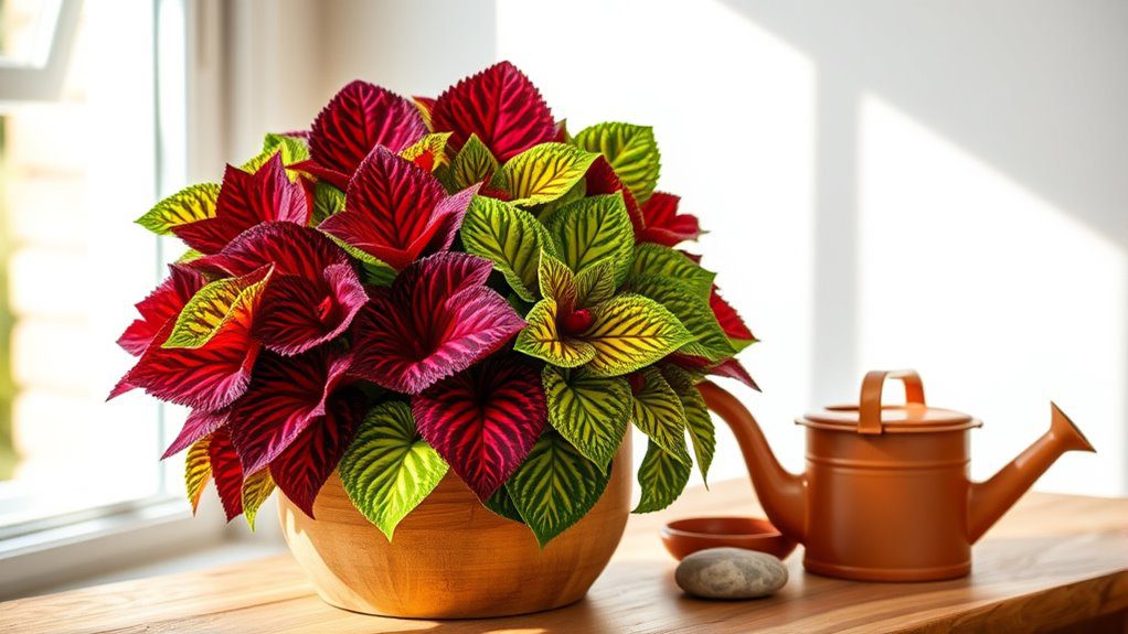 vibrant colorful foliage plant