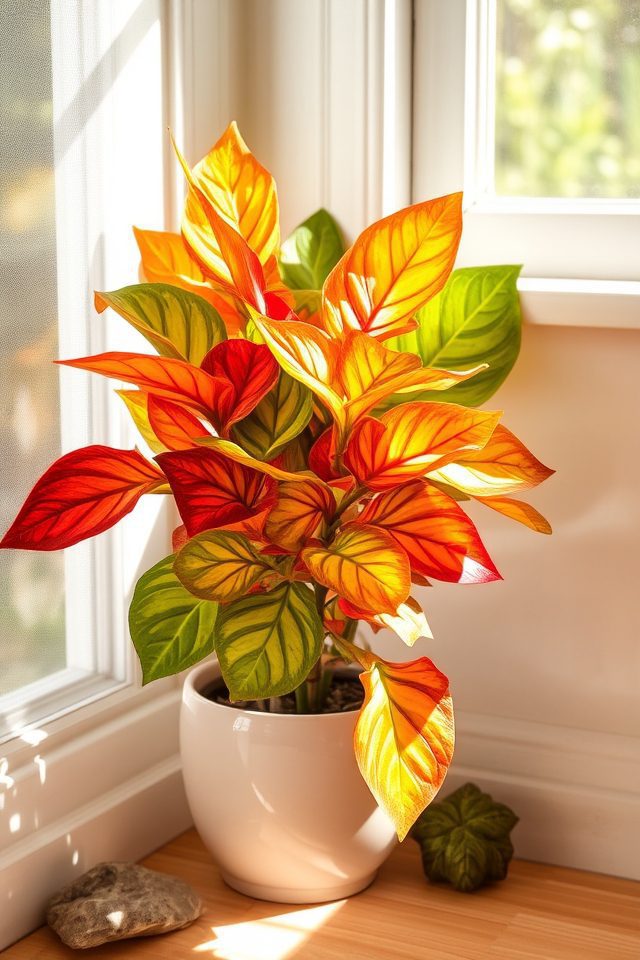 vibrant colorful ornamental plant