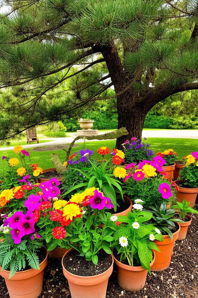vibrant container gardens flourish