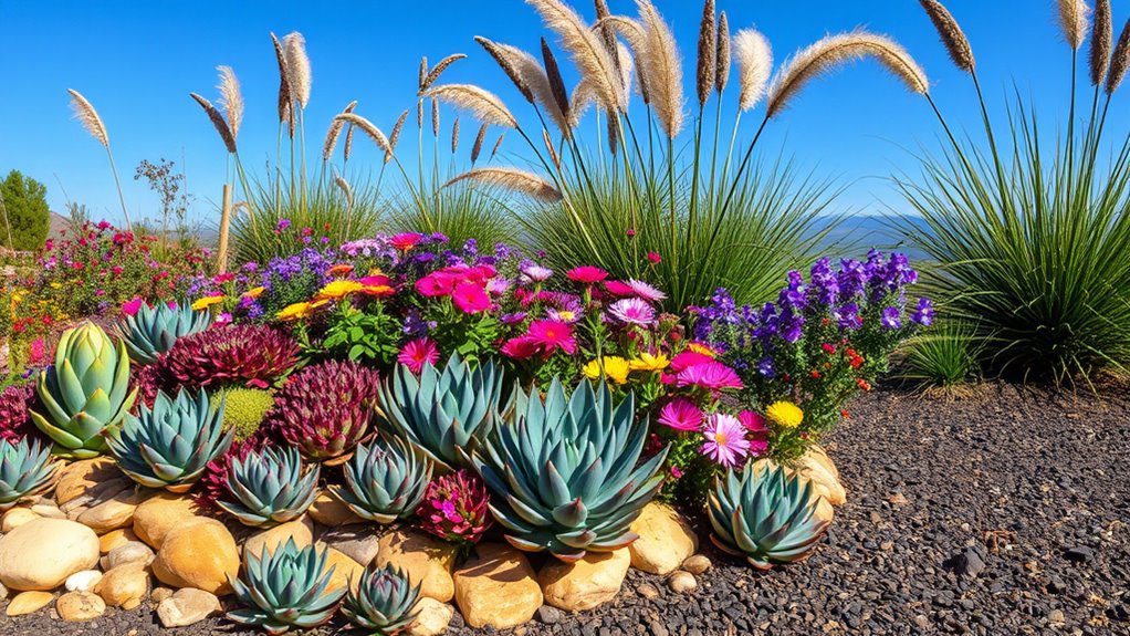 vibrant drought resistant landscaping design
