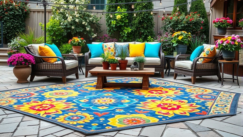 vibrant durable outdoor rugs