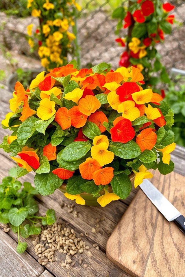 vibrant edible garden border
