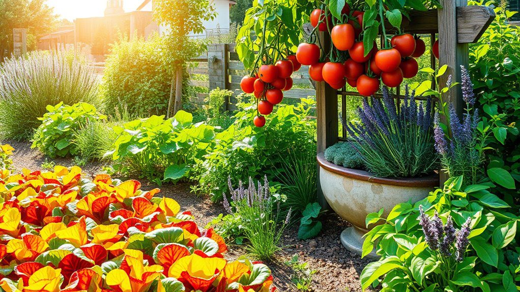 vibrant edible garden design