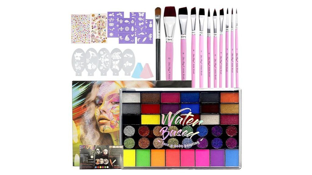vibrant face painting set
