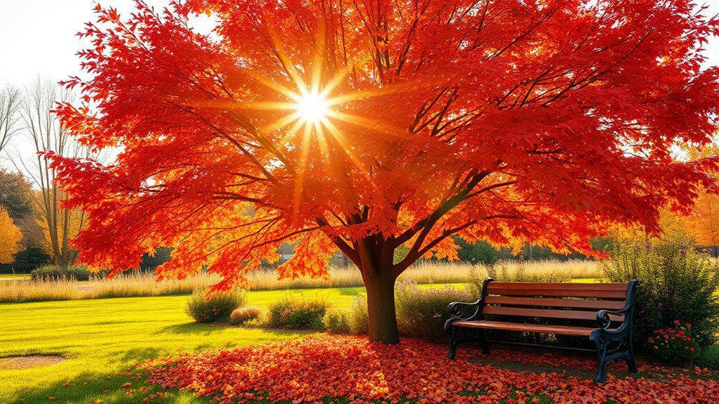 vibrant fall foliage tree