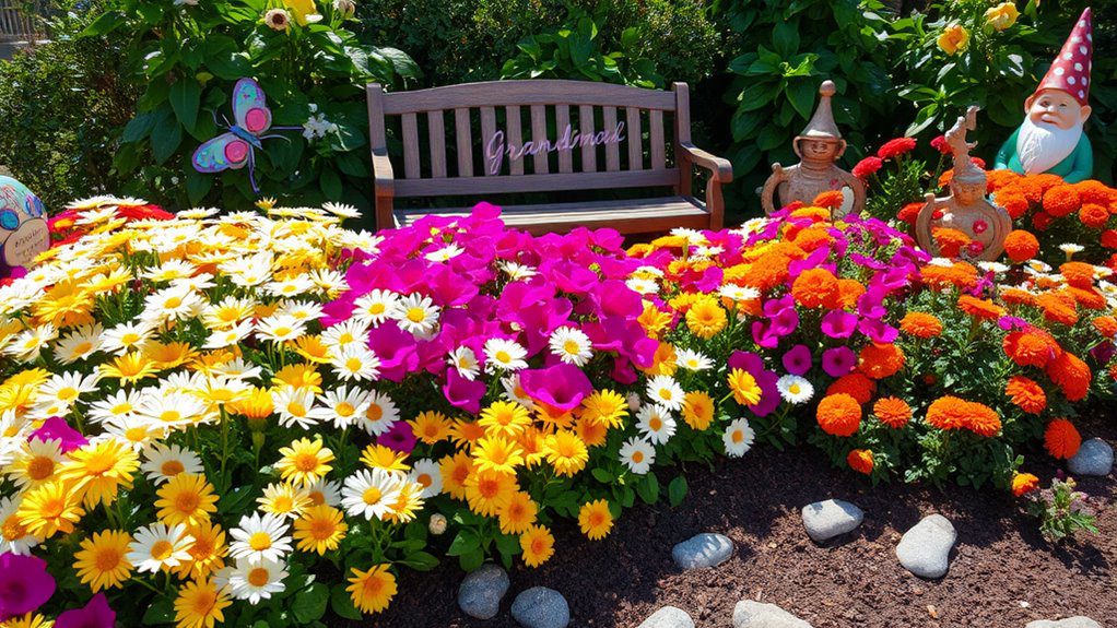 vibrant flower bed tribute