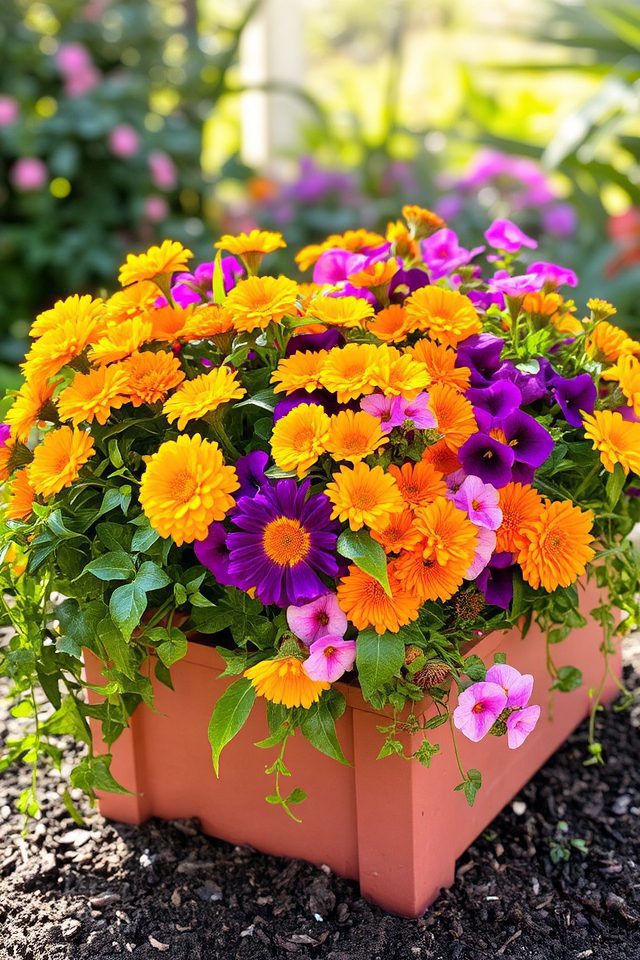 vibrant flower planter combinations