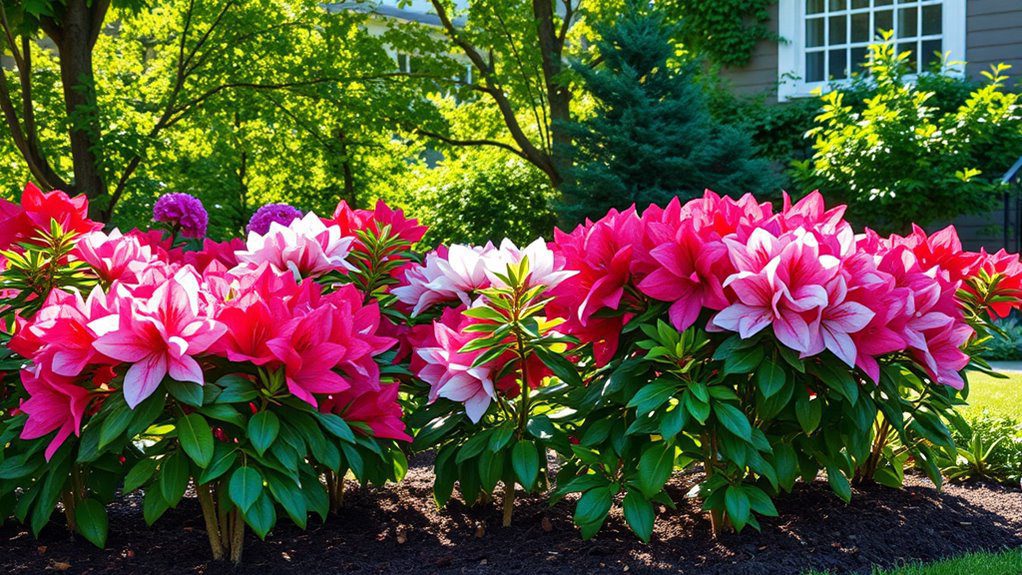 vibrant flowering evergreen shrubs