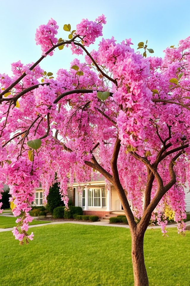 vibrant flowers heart shaped leaves