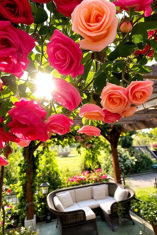 vibrant fragrant climbing roses