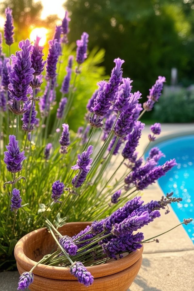 vibrant fragrant poolside lavender
