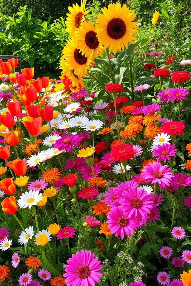 vibrant garden flower combinations