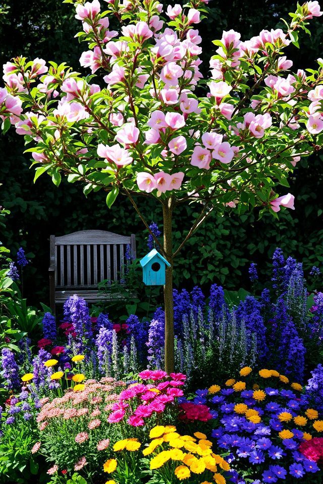 vibrant garden with perennials
