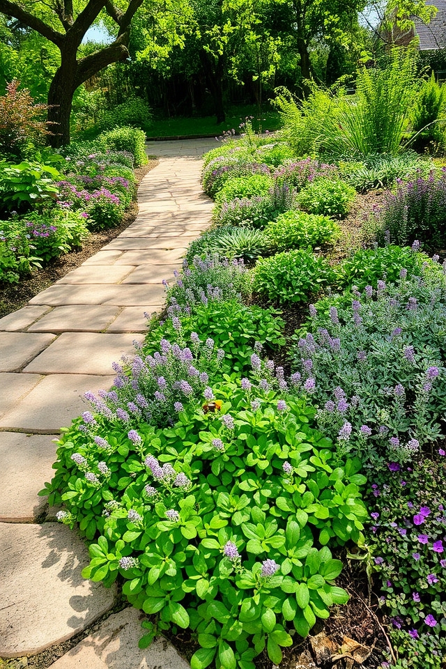 vibrant ground covering perennials