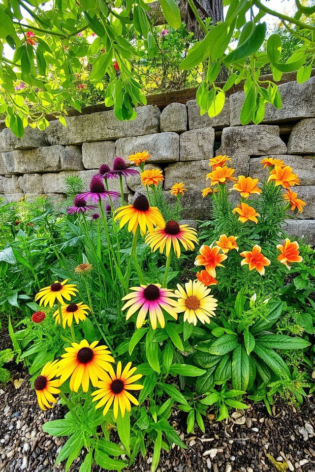 vibrant layered perennial display