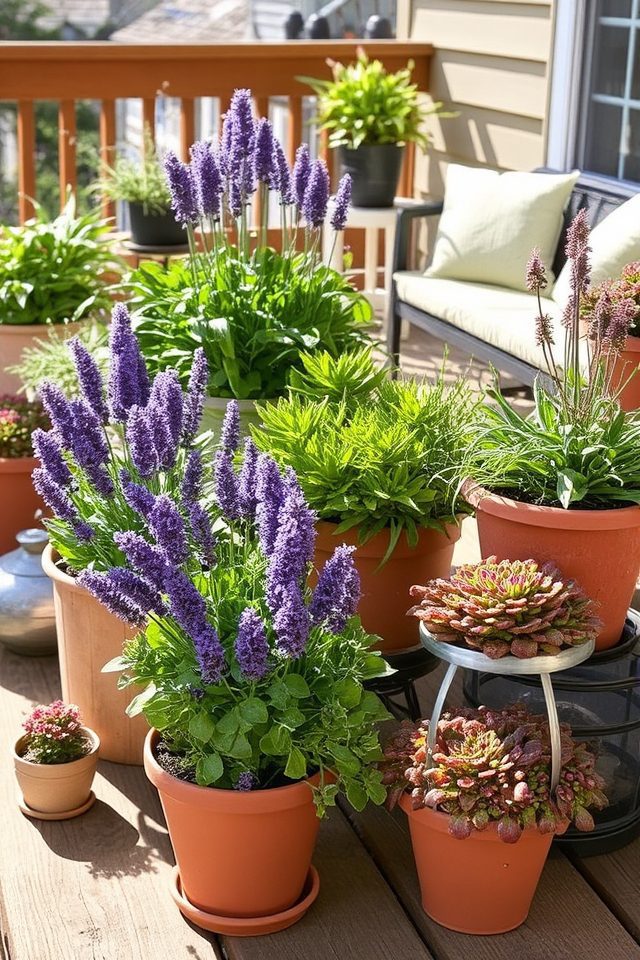 vibrant low maintenance deck blooms