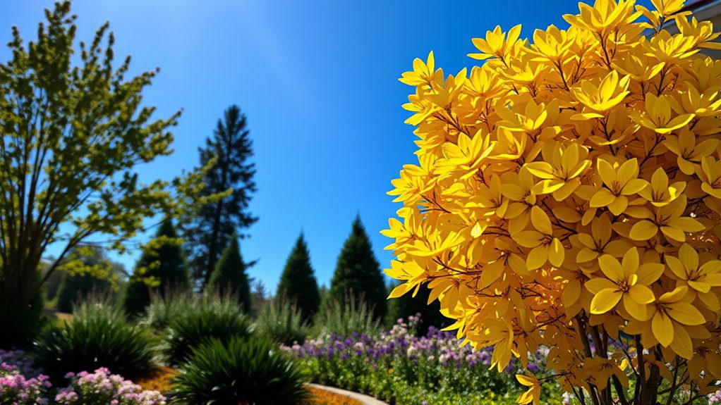 vibrant low maintenance golden shrub