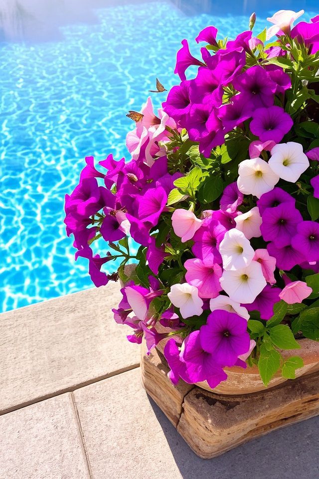 vibrant low maintenance pool flowers