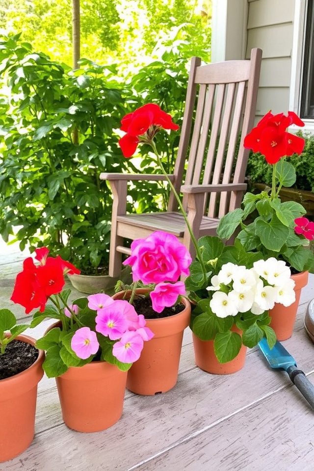 vibrant low maintenance porch beauty